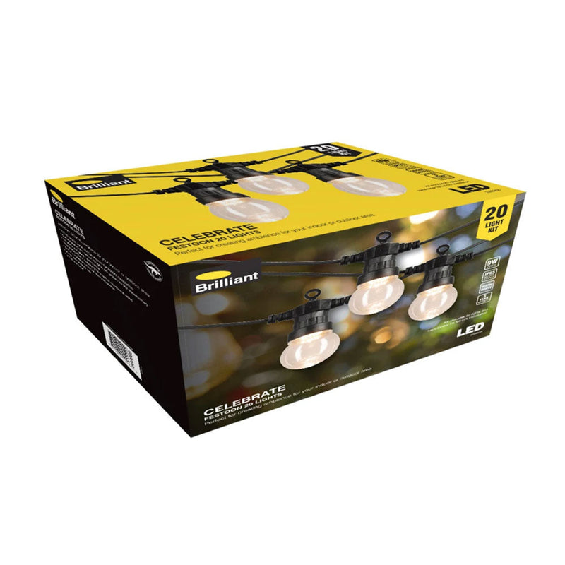 CELEBRATE Festoon 10 lights 6W Black Polypropylene - 22082/06