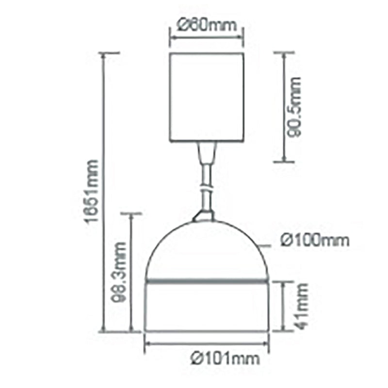 Moon Pendant Light Tube White 3CCT - 22779