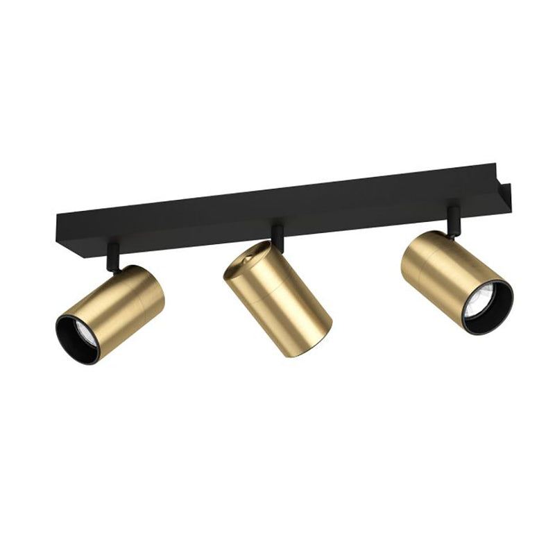 Cumaribo Spot 3 lights Black / Brass Steel - 390084N