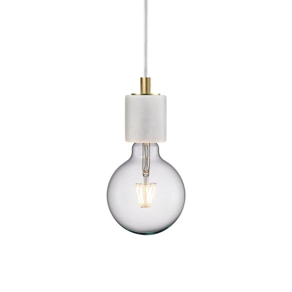 Siv 1 Light Pendant Marble White - 45883001