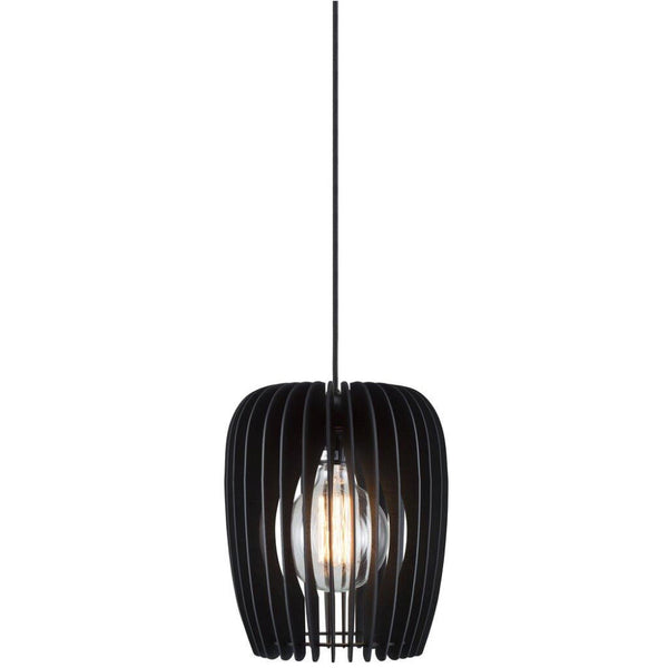 Tribeca 24 1 Light Pendant Wood Black - 46423003