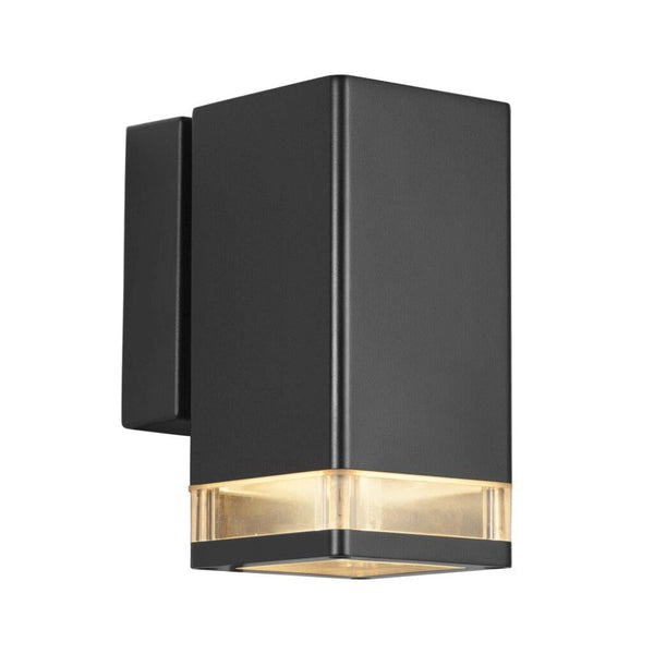 Elm 1 Light Wall Light Black, Clear - 45321003