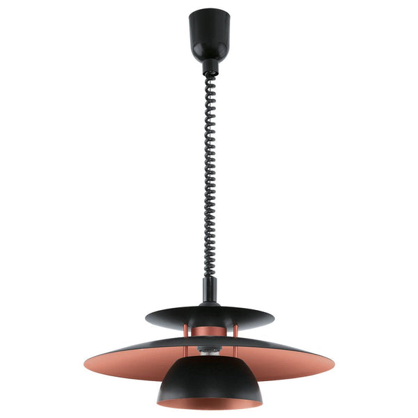 Buy Pendant lights australia - Brenda 1 Light Pendant Black & Copper 430mm - 31666