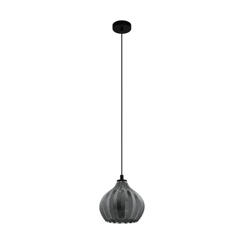 TAMALLAT Pendant Light Black Steel Black Glass - 43576N