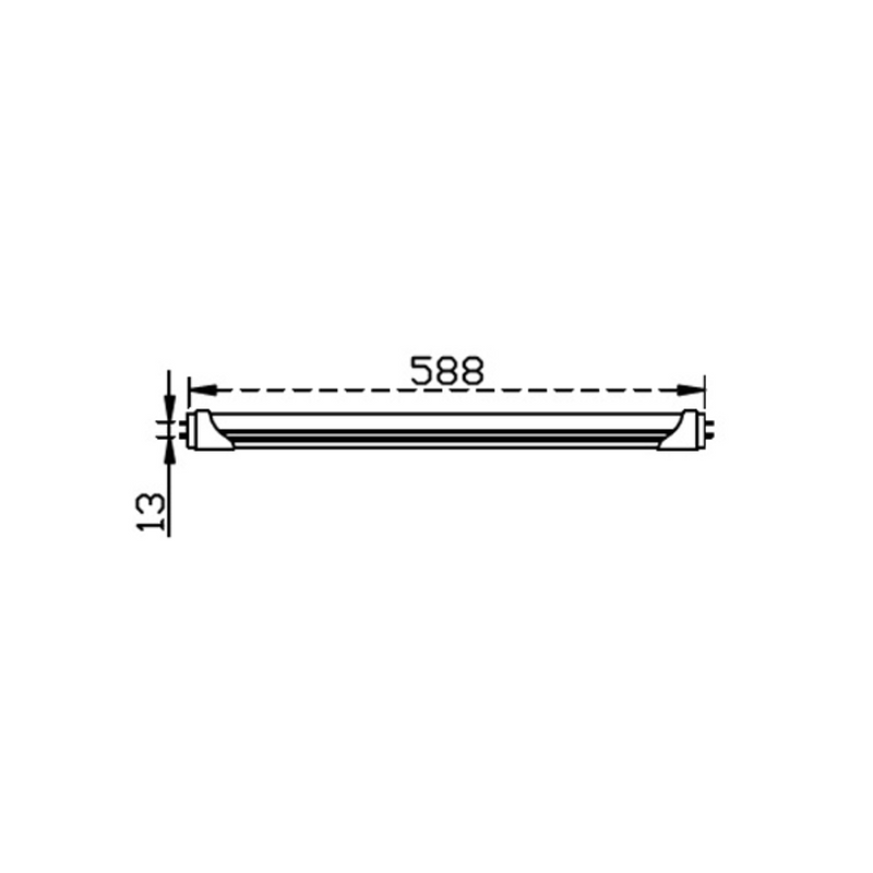 LED Tubes G13 240V 10W Frosted PC Yellow - VBLFT-325-F-Y