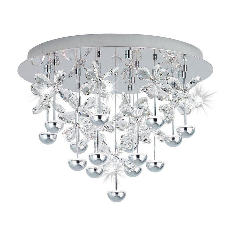 Pianopoli 15 LED Luminaire Chrome & Crystal - 39245