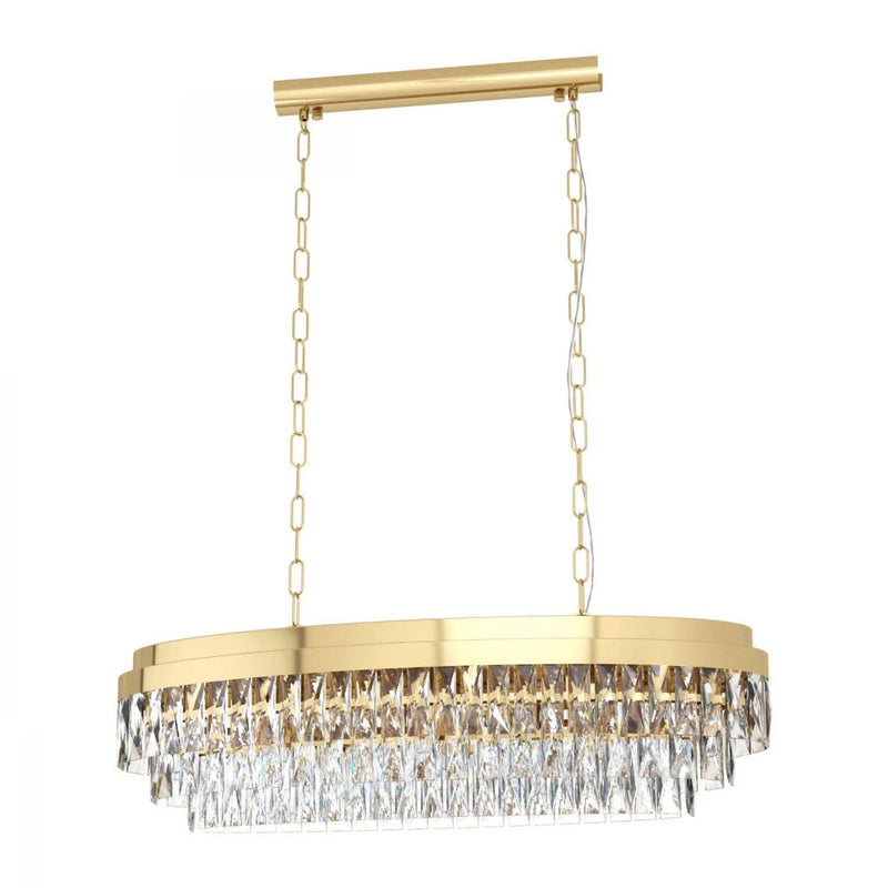 Buy Pendant lights australia - Valparaiso 10 Light Pendant Gold Coloured & Crystal - 39462