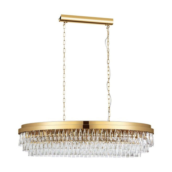 Buy Pendant lights australia - Valparaiso 13 Light Pendant Gold Coloured & Crystal - 39463