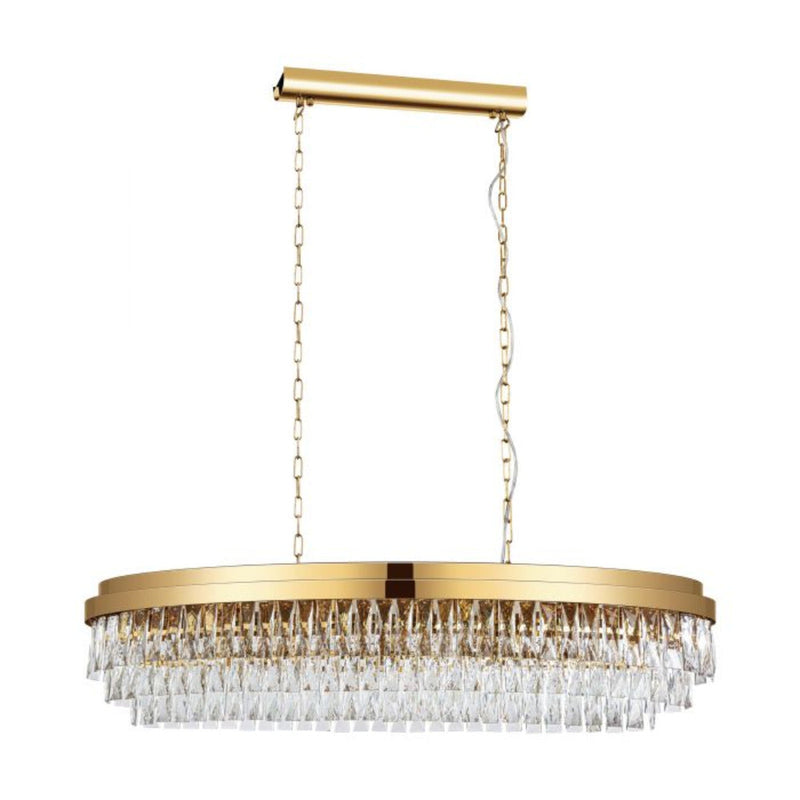 Buy Pendant lights australia - Valparaiso 13 Light Pendant Gold Coloured & Crystal - 39463