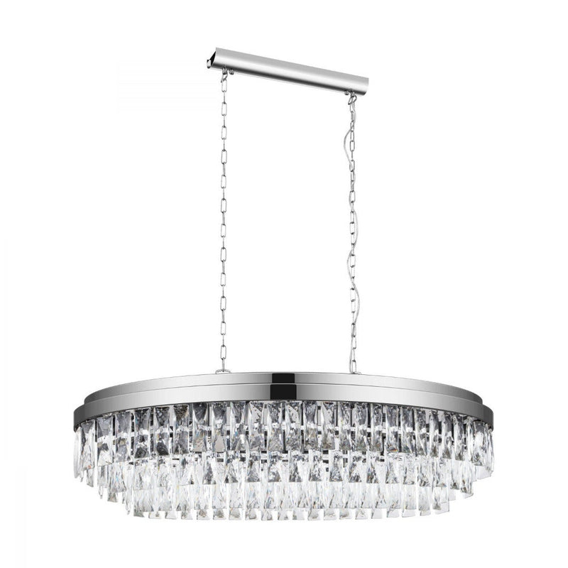 Buy Pendant lights australia - Valparaiso 10 Light Pendant Chrome & Crystal - 39494