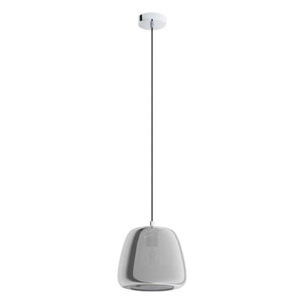 Buy Pendant lights australia - Albarino 1 Light Pendant Chrome & Black Transparent 260mm - 39666N