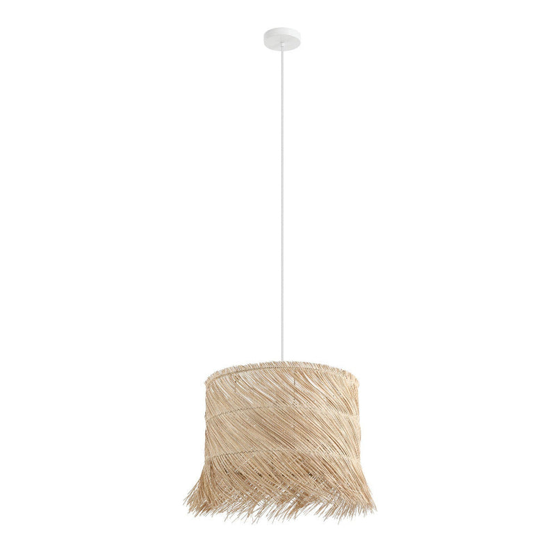 PAISANO Pendant Light White Steel Natural Rattan - 390238N