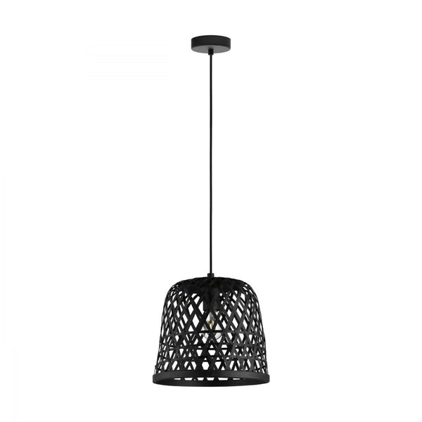 Buy Pendant lights australia - Kirkcolm 1 Light Pendant Black & Black 300mm - 43112N