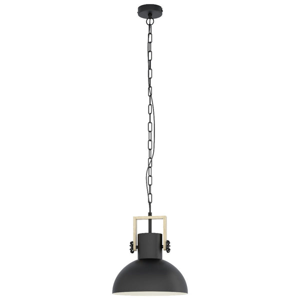 Lubenham 1 Light Pendant Black / Brown - 43162N