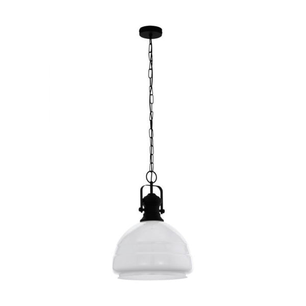 Combwich 1 Light Pendant Black Steel - 43302N