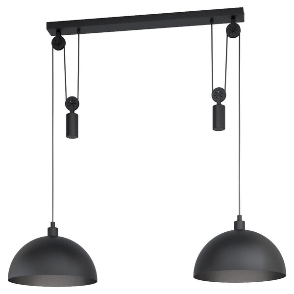 Winkworth 2 Light Rise & Fall Pendant Black - 43436N