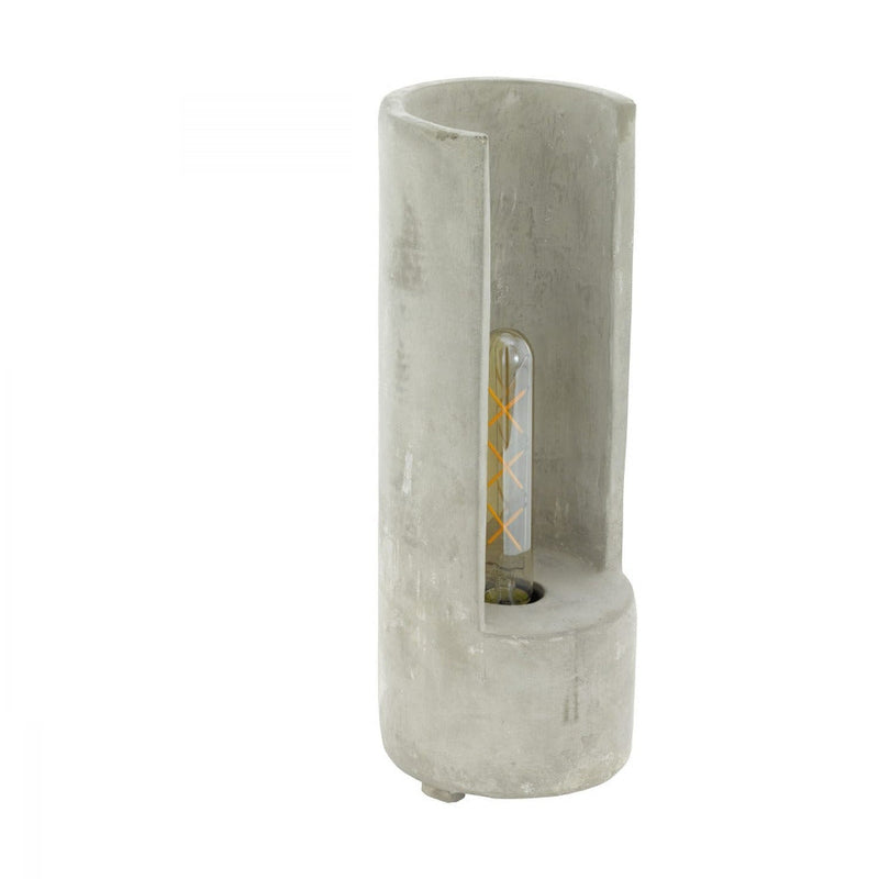 Lynton 1 Light Table Lamp Grey Concrete Large - 49112N