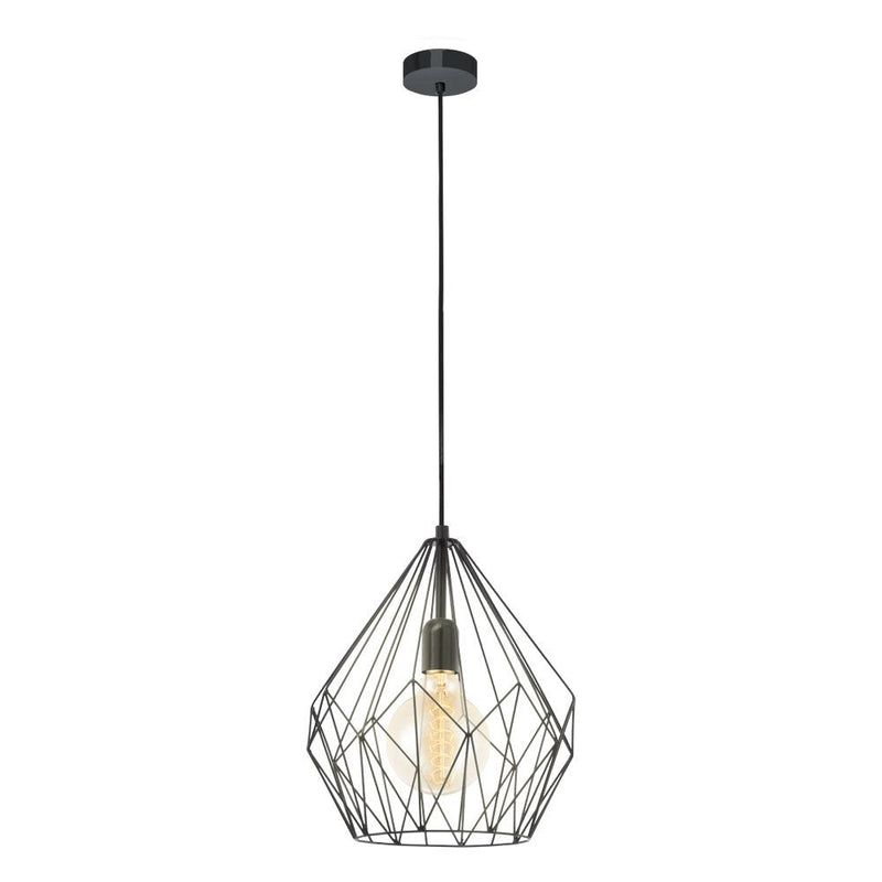 Buy Pendant lights australia - Carlton 1 Light Pendant Black 310mm - 49257