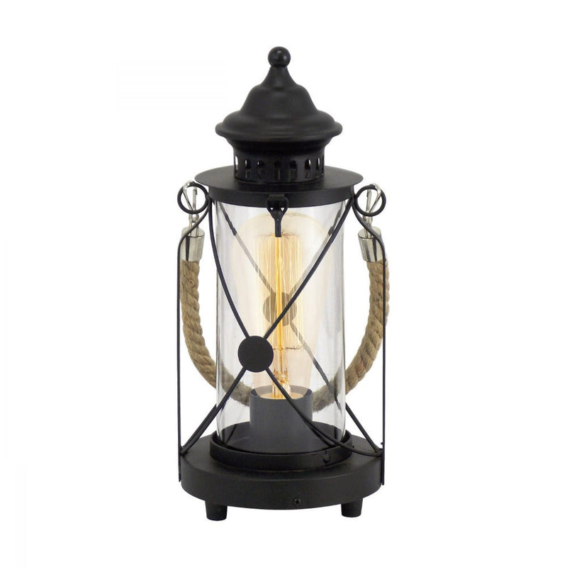 Bradford 1 Light Table Lamp Black With Rope - 49283N