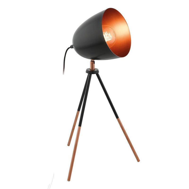 Chester 1 Light Table Lamp Black & Copper - 49385N