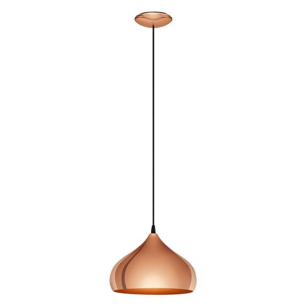 Buy Pendant lights australia - Hapton 1 Light Pendant Copper 290mm - 49449