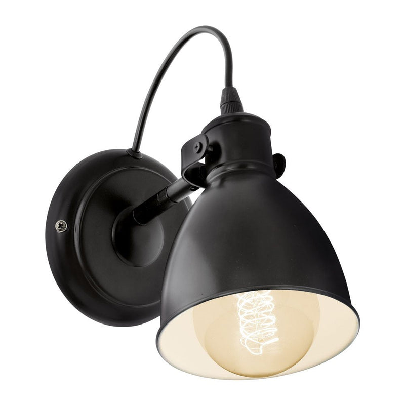 Priddy 1 Light Wall Light Black & White - 49468