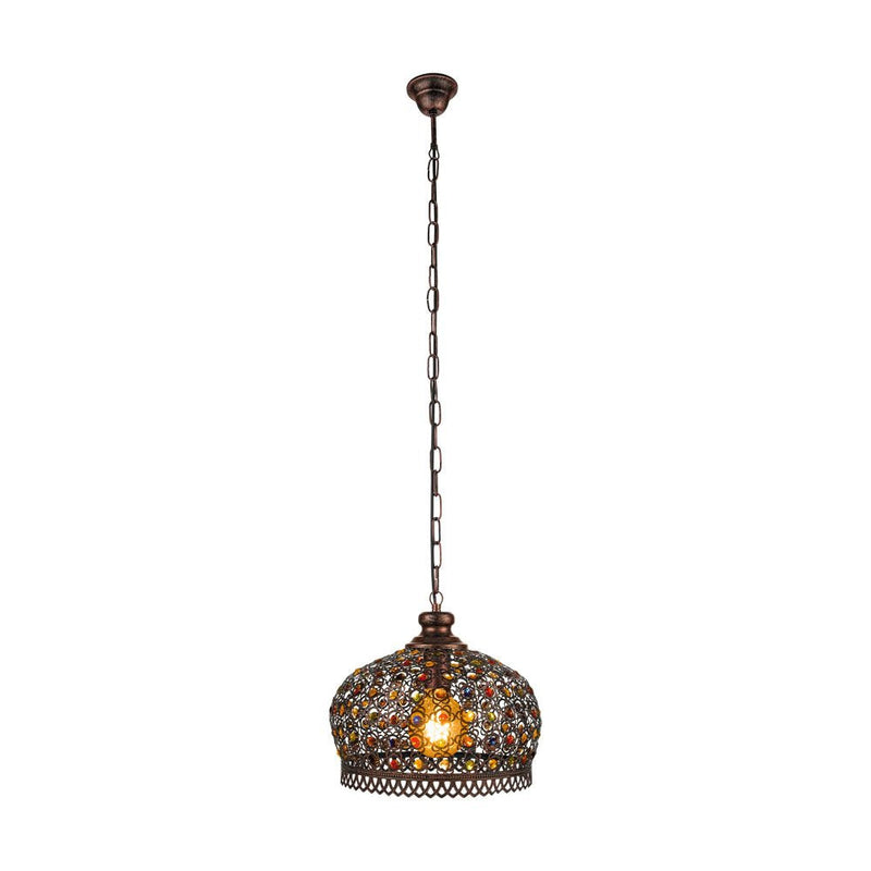 Buy Pendant lights australia - Jadida 1 Light Pendant Antique Copper & Coloured 330mm - 49764