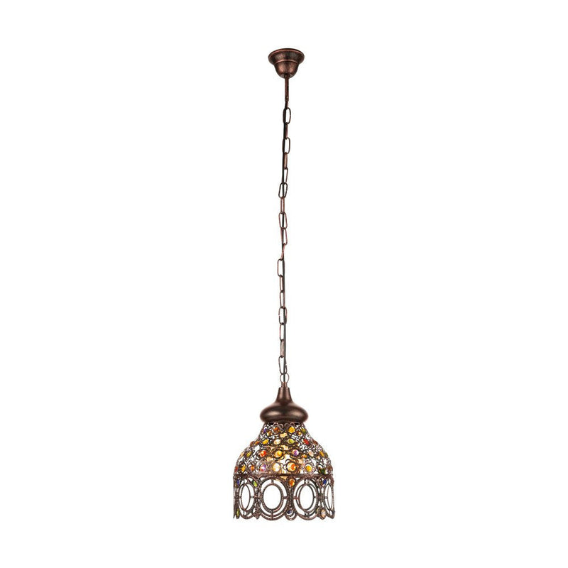 Buy Pendant lights australia - Jadida 1 Light Pendant Antique Copper  & Coloured 220mm - 49765