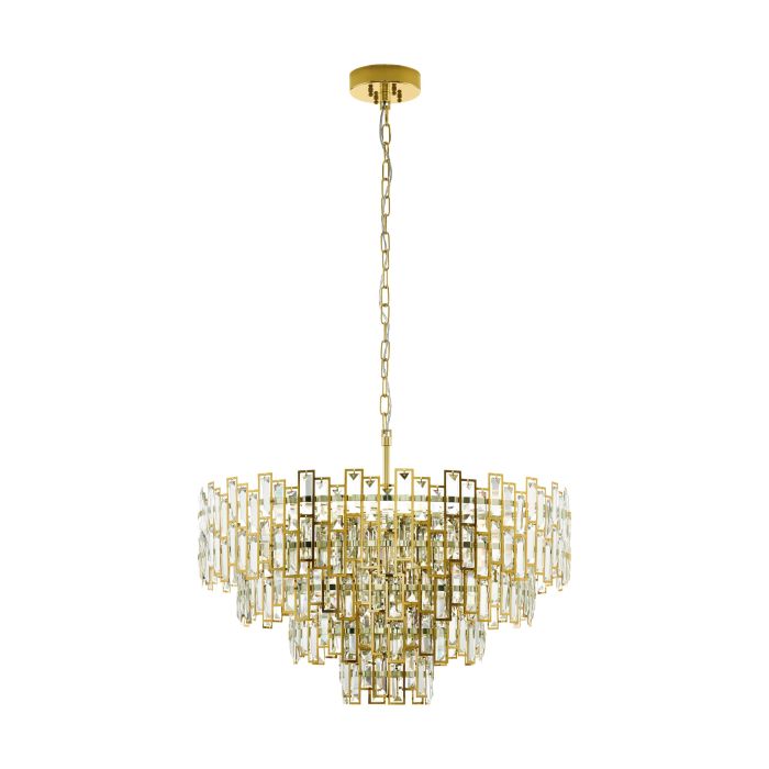 Calmeilles Crystal Pendant 10 Lights W780mm Brass Steel - 39614