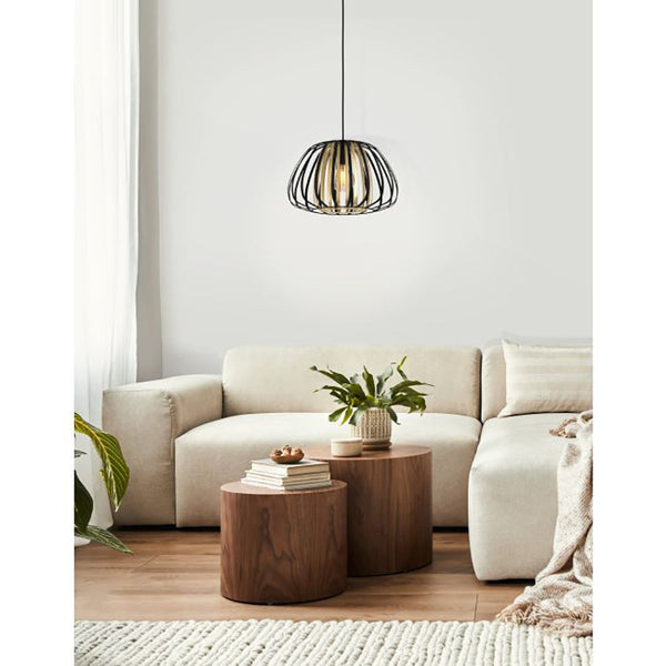 Encinitos Pendant Light W375mm BlacK / Gold - 99666N