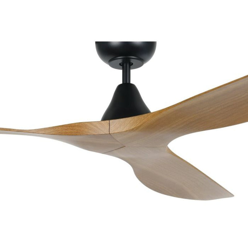 Surf DC Ceiling Fan 60" Black Burmese Teak ABS Blade - 20550117