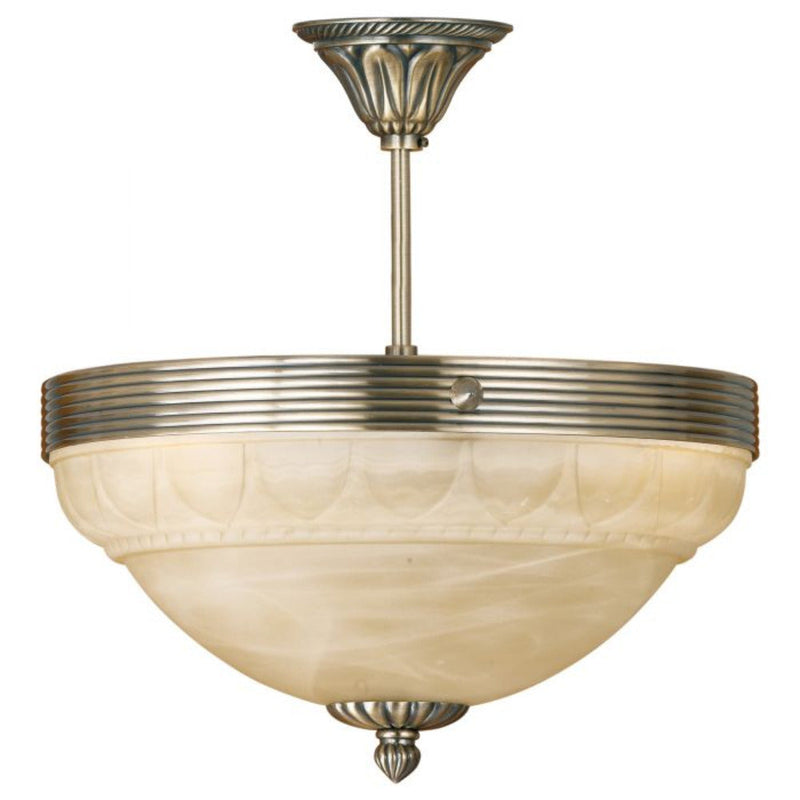 MARBELLA Champagne & Bronze 3 Light Semi Flush Mount Light- 85856