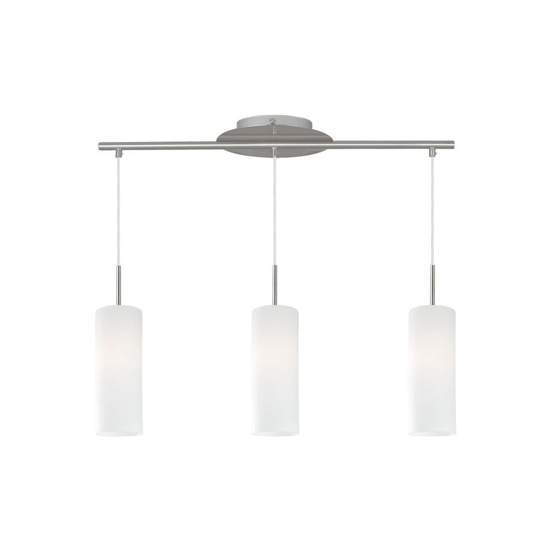 Buy Pendant lights australia - Troy 3 Light Pendant Satin Nickel & White - 85978