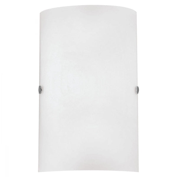 Troy 1 Light Wall Light Satin Nickel & White - 85979N