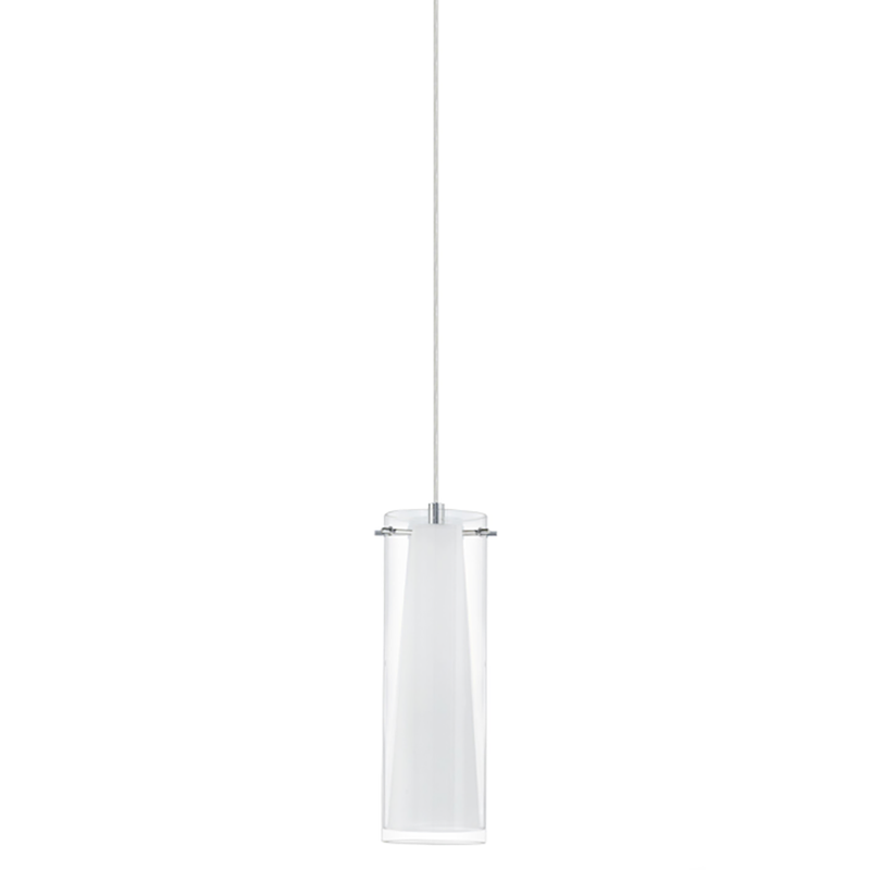 Pinto 1 Light Pendant Chrome & Clear White 110mm - 89832