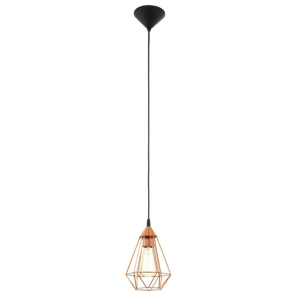 Buy Pendant lights australia - Tarbes 1 Light Pendant Black & Copper Coloured 175mm - 94193