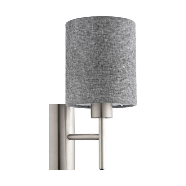 Pasteri 1 Light Wall Light Satin Nickel & Grey - 96373