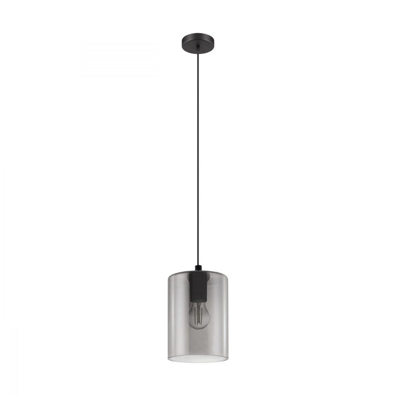 Buy Pendant lights australia - Cadaques 1 Light Pendant Black & Black Transparent 160mm - 98585N