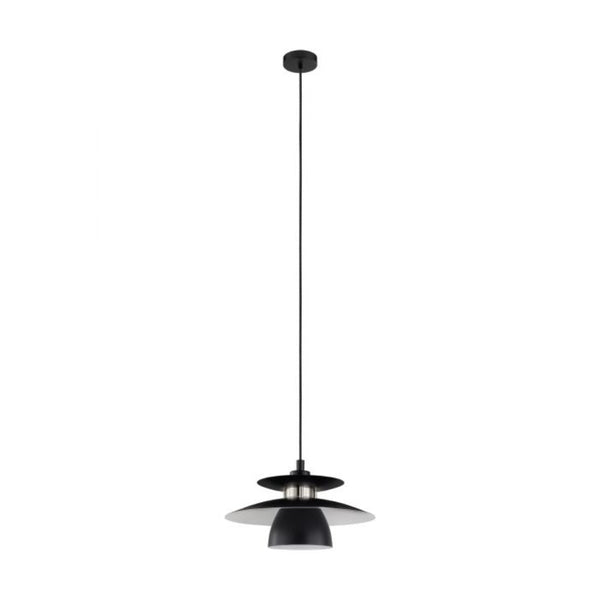 Brenda 1 Light Pendant Black and Satin Nickel Steel - 98735N