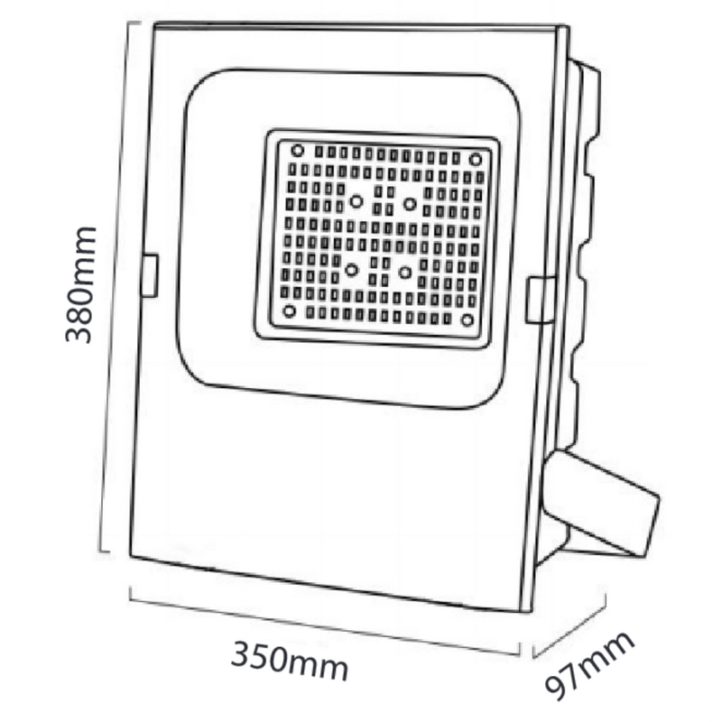 LED FloodLight 200W Black Aluminium 6500K - FLH200-6500