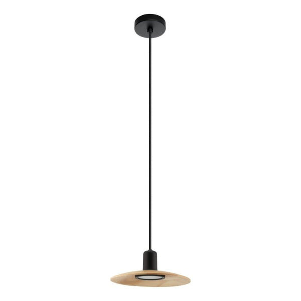 MAYAZES Pendant Light Black / Natural Steel - 39911N