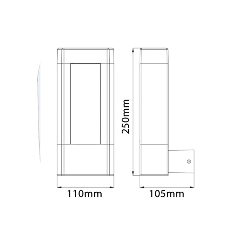 Amun Exterior LED Surface Mounted Wall Light 10W - AMUN1