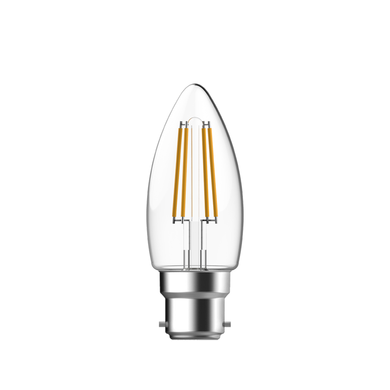 SupValue Candle LED Filament Globe Clear BC 4.8W 240V 2700K - 122158A