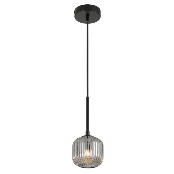 Bobo 1 Light Pendant Black & Smoke - BOBO PE01-BKSM