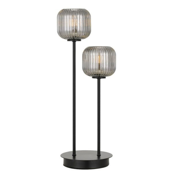 Bobo 2 Light Table Lamp Black & Smoke - BOBO TL2-BKSM