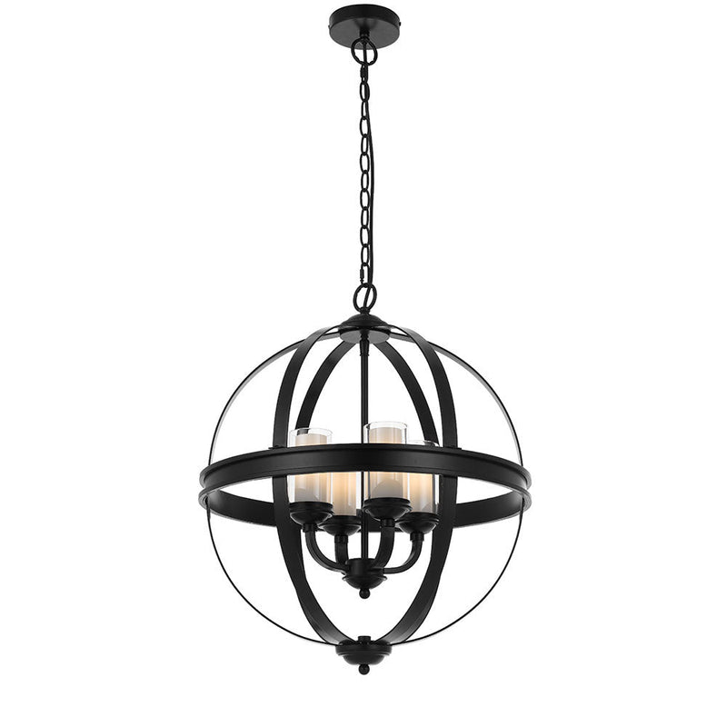 Bodum 4 Light Pendant Black Matt, Clear, Opal - BODUM PE4-BK