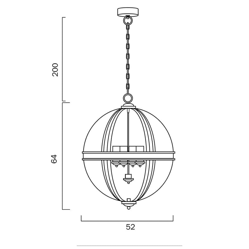 Bodum 4 Light Pendant Black Matt, Clear, Opal - BODUM PE4-BK