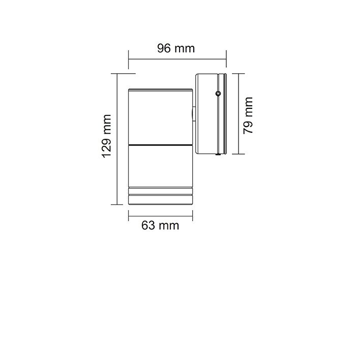 BONDI Fixed Exterior Wall Light 4W Silver Aluminium 3CCT - SE7121TC/SL