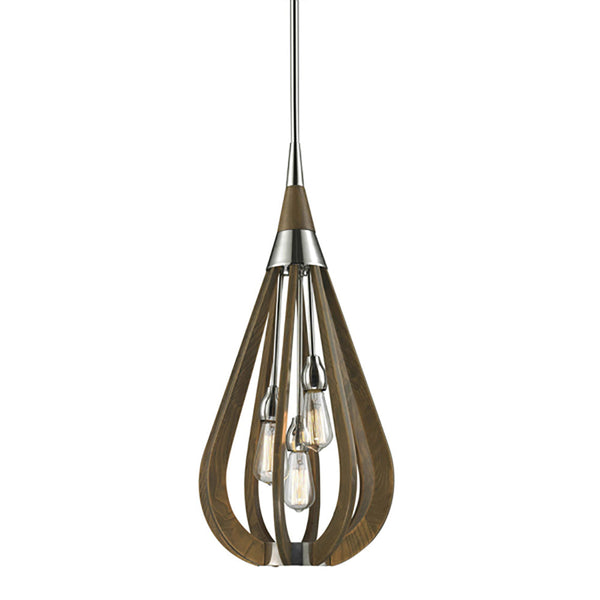 Bonito 3 Light Taupe Wood Medium Pendant - BONITO2