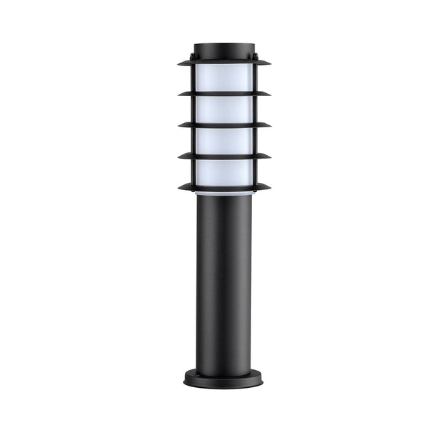 Borda Louvred Bollard Light Short 304 Stainless Steel Black IP44 - BORDA3